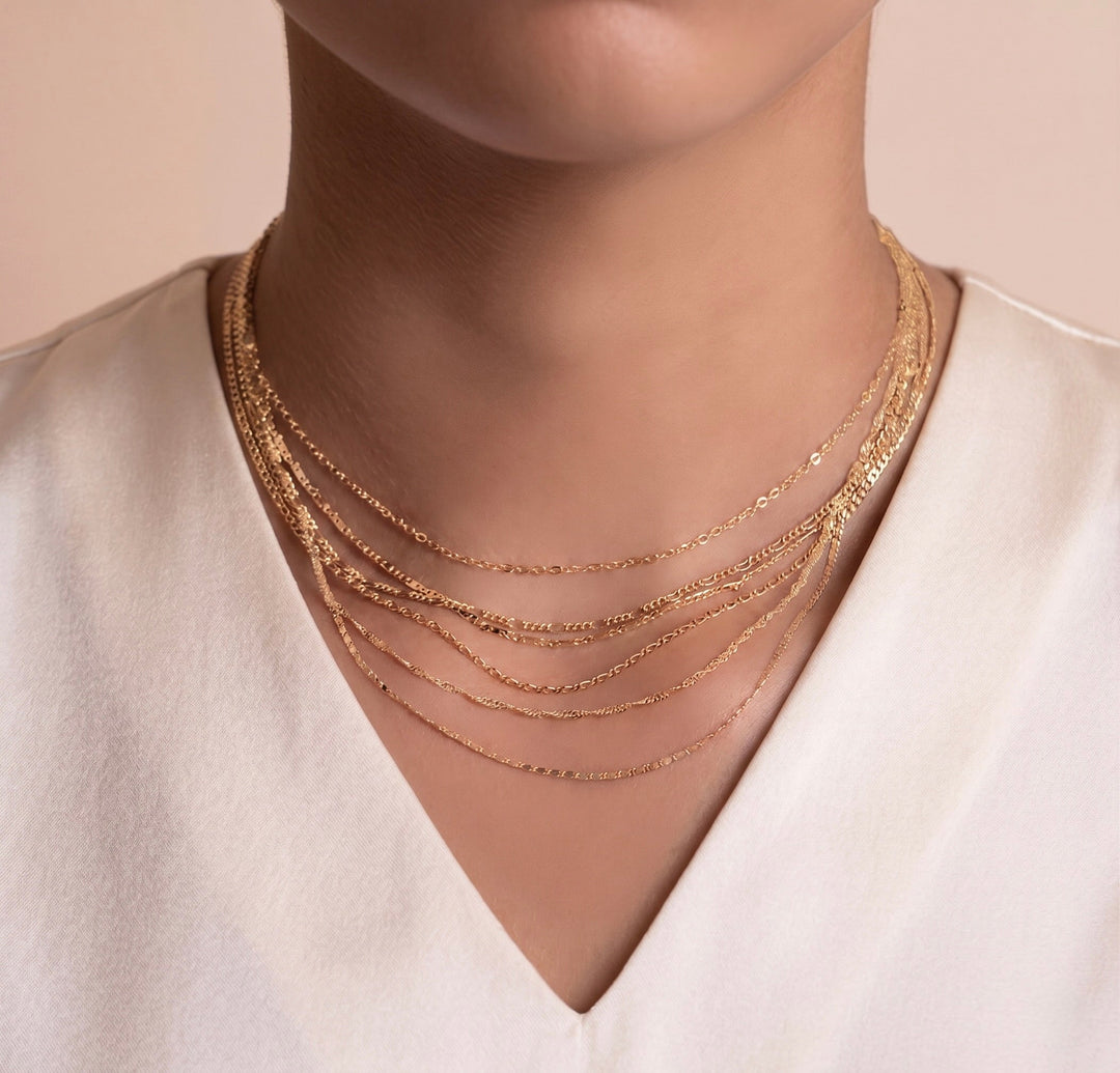 CADENAS MUJER ORO LAMINADA Y PLATA