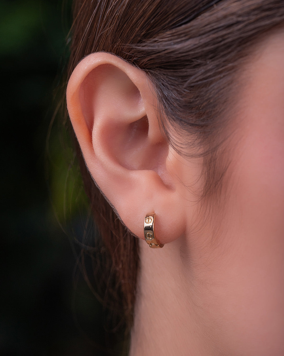ARETES ORO LAMINADO Y PLATA