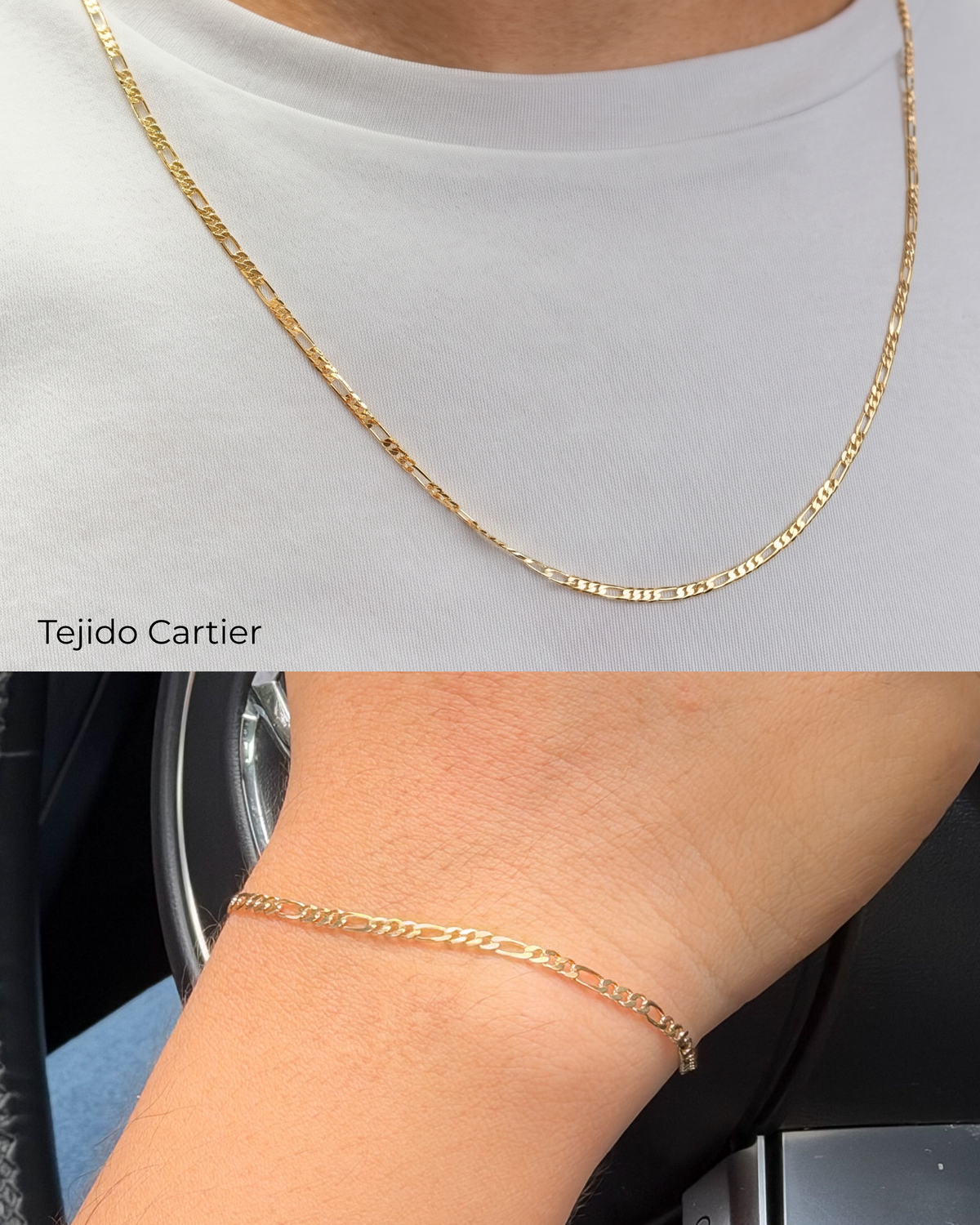 COMBO CADENA CARTIER + PULSERA 3MM