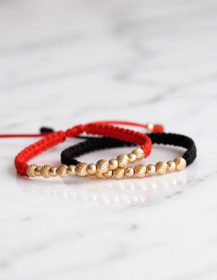 SET BRAZALETE MAGNO ROJO Y NEGO