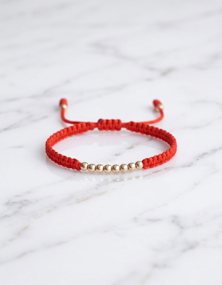 BRAZALETE NOVA 4MM MACRAME ROJO