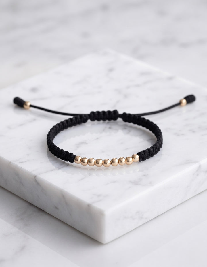 BRAZALETE NOVA 4MM MACRAME NEGRO