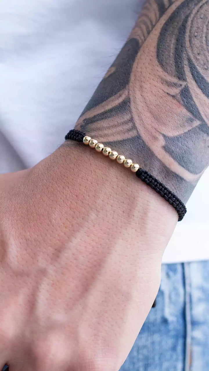 BRAZALETE NOVA 4MM MACRAME NEGRO