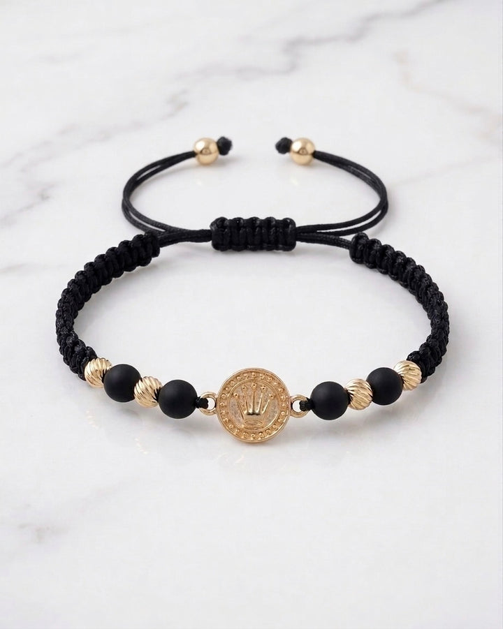 BRAZALETE MEDALLA ROLEX NEO NEGRO