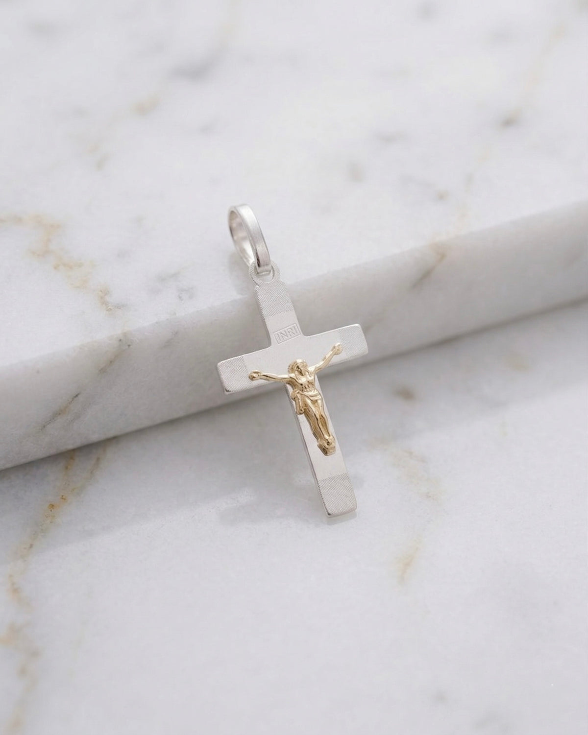 DIJE CRISTO PLANO 3.8CM PLATA ITA