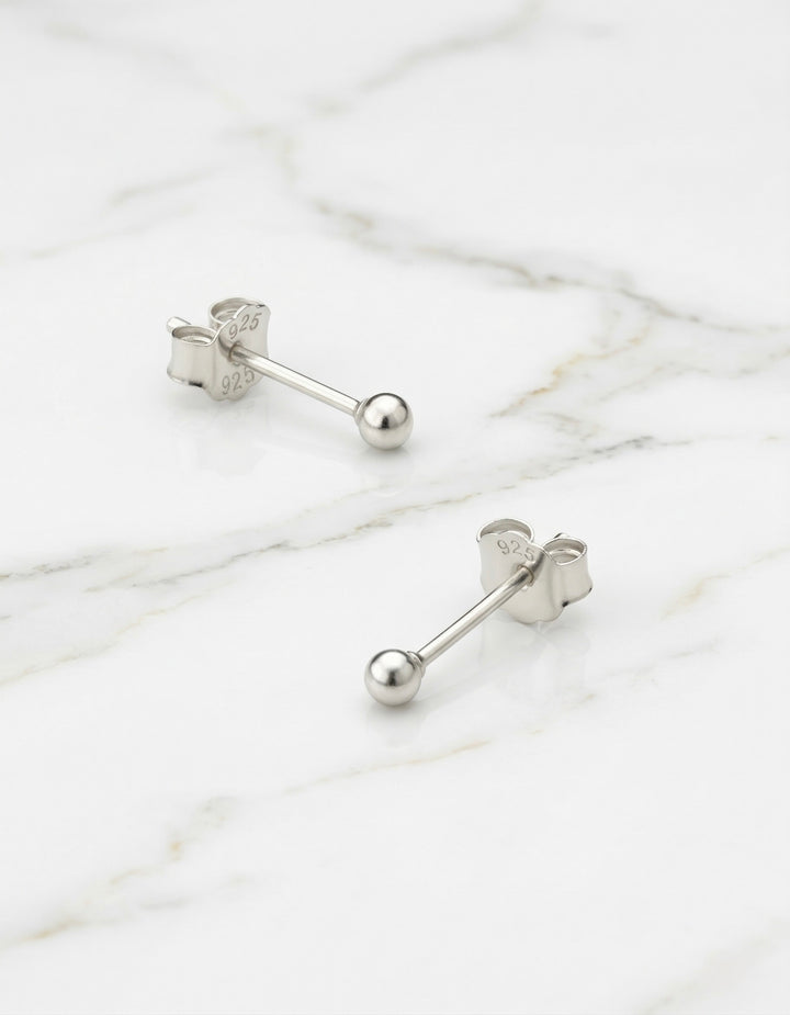 A TOPO BALIN PEQUEÑO 2MM PLATA ITALY