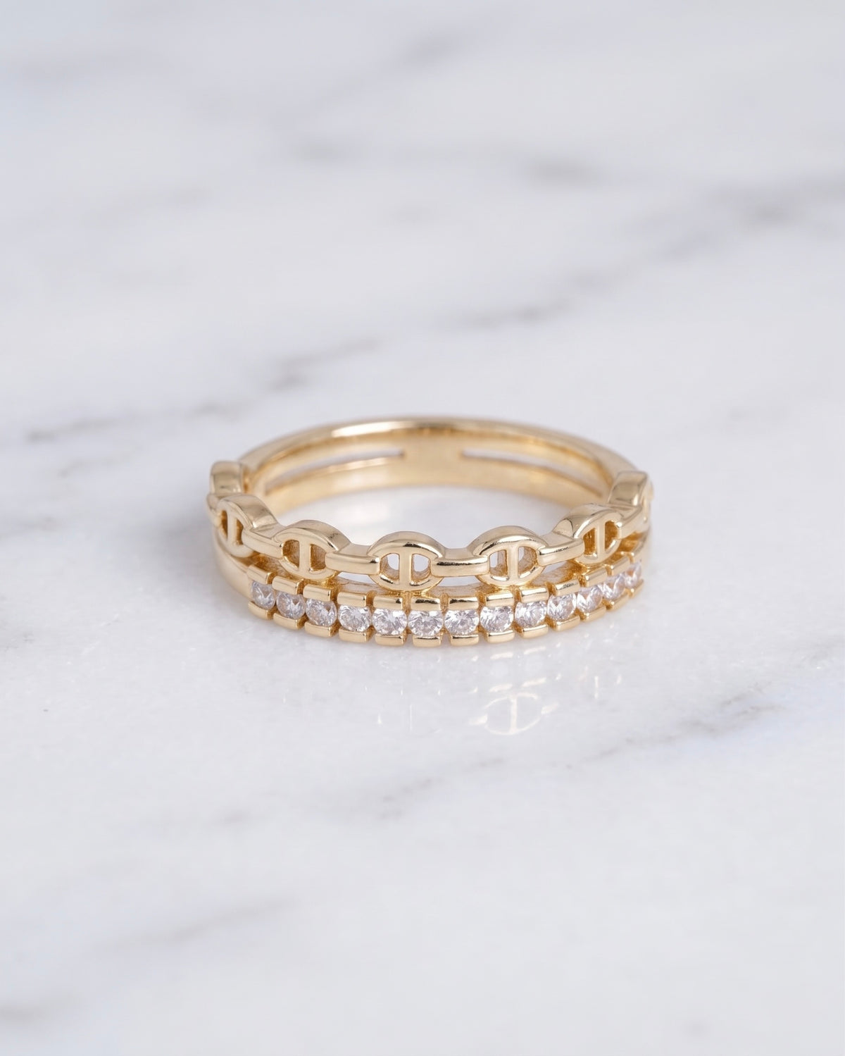 ANILLO TIPO GUCC SEGUIDO CRISTAL