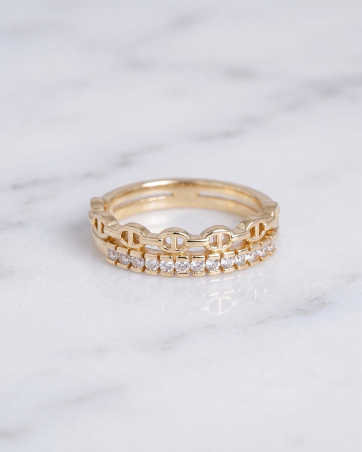 ANILLO TIPO GUCC SEGUIDO CRISTAL