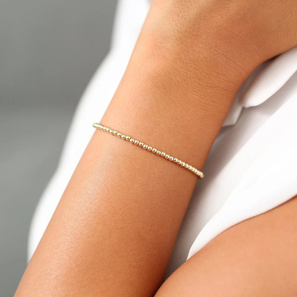 BRAZALETE FULL BALINES 3MM DORADO NEGRO