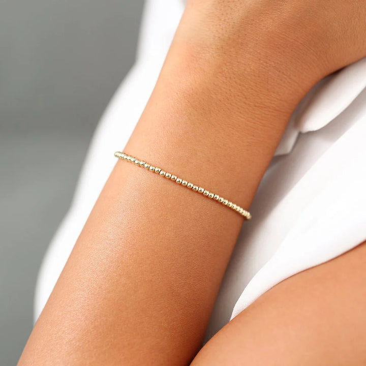 BRAZALETE FULL BALINES 3MM DORADO NEGRO