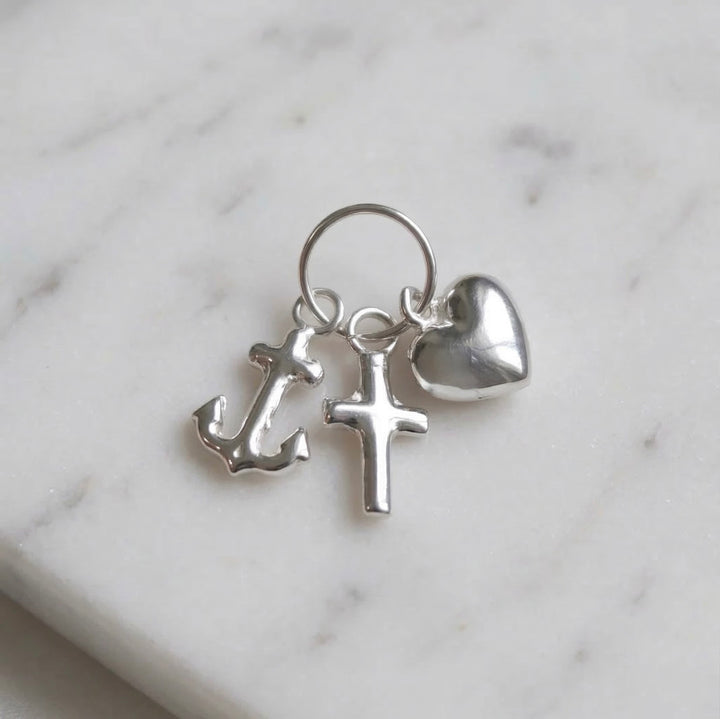 DIJE TRES GRACIAS 1CM PLATA ITALY
