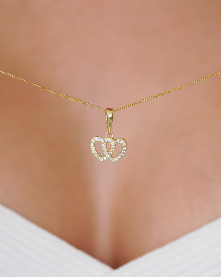 DIJE CORAZON DUO CIRCONIAS 1,3CM