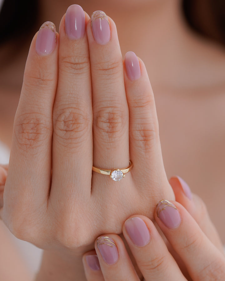 ANILLO SOLITARIO CRISTAL