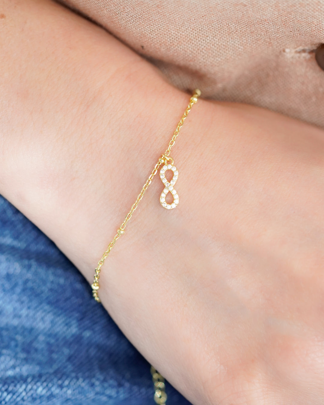 PULSERA INFINITO CIRCONIAS 16+3CM