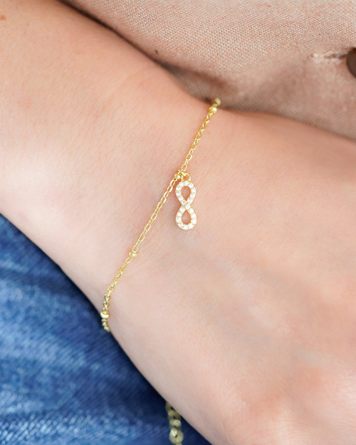 PULSERA INFINITO CIRCONIAS 16+3CM