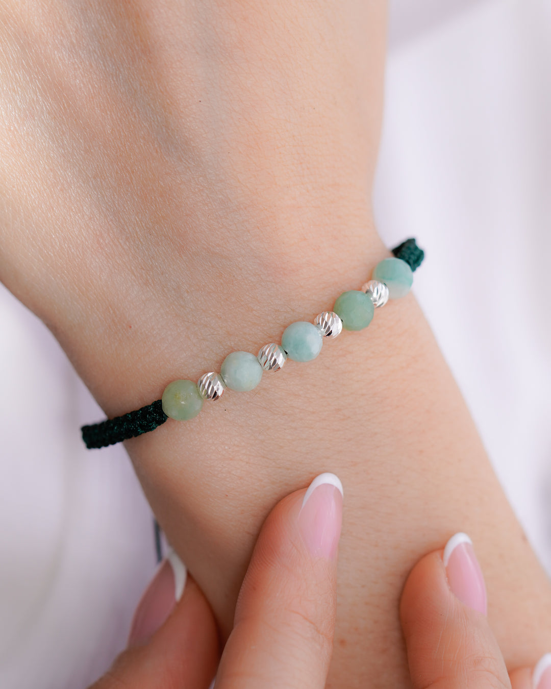 BRAZALETE MORALLA DE ESMERALDA INTER BALIN DIAMANTADO PLATA ITA