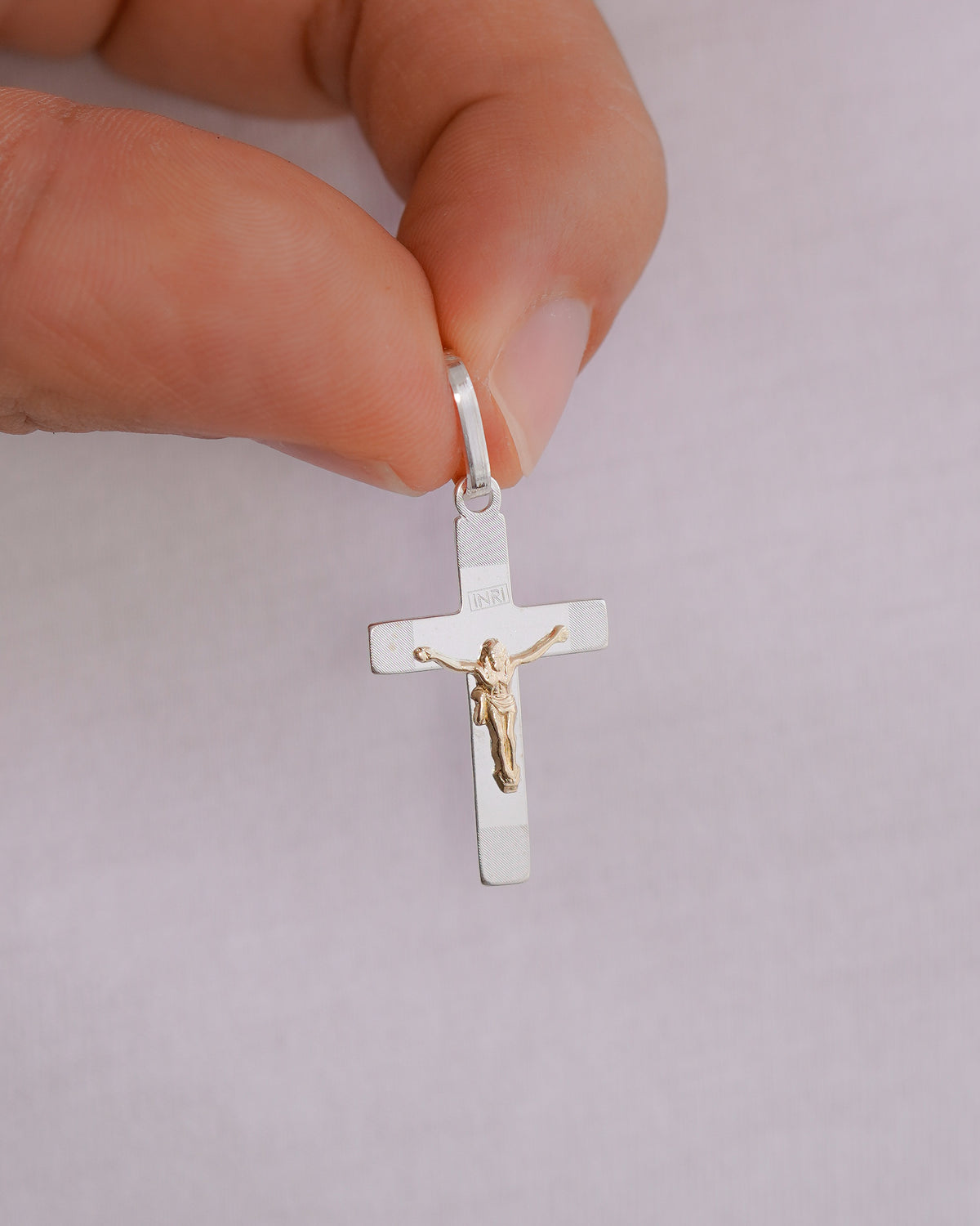DIJE CRISTO PLANO 3.8CM PLATA ITA