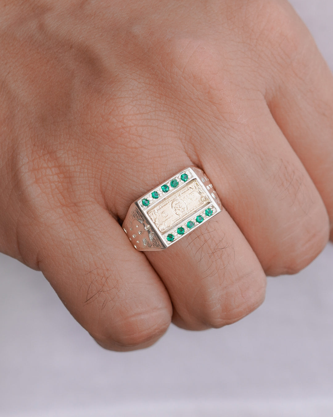 ANILLO DOLLAR PLATA ORO PLATA ITA