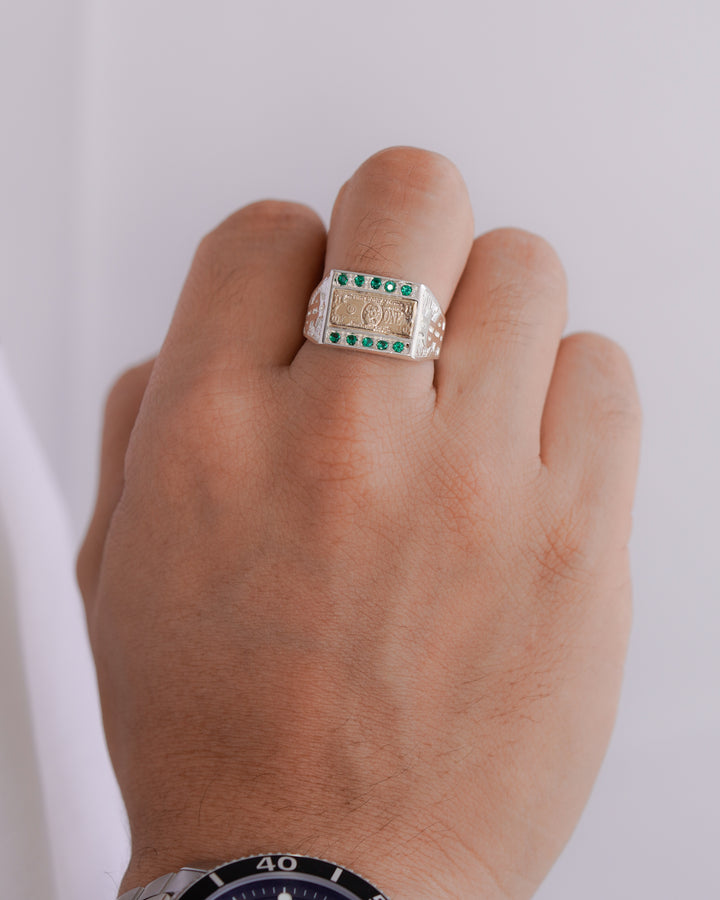 ANILLO DOLLAR PLATA ORO PLATA ITA