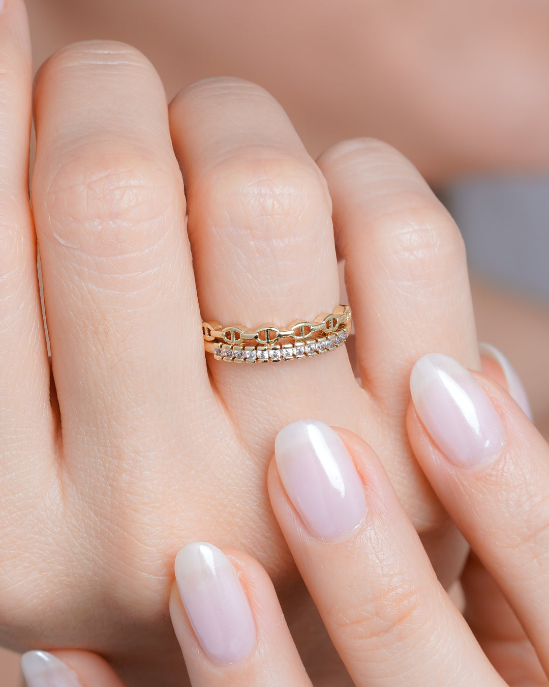 ANILLO TIPO GUCC SEGUIDO CRISTAL