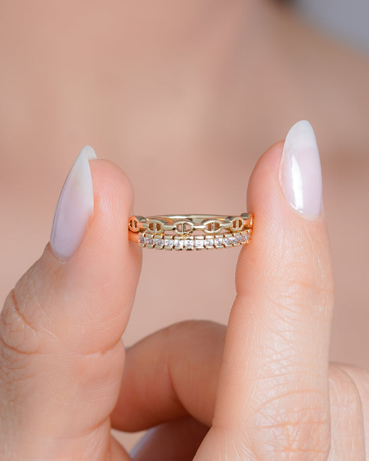 ANILLO TIPO GUCC SEGUIDO CRISTAL