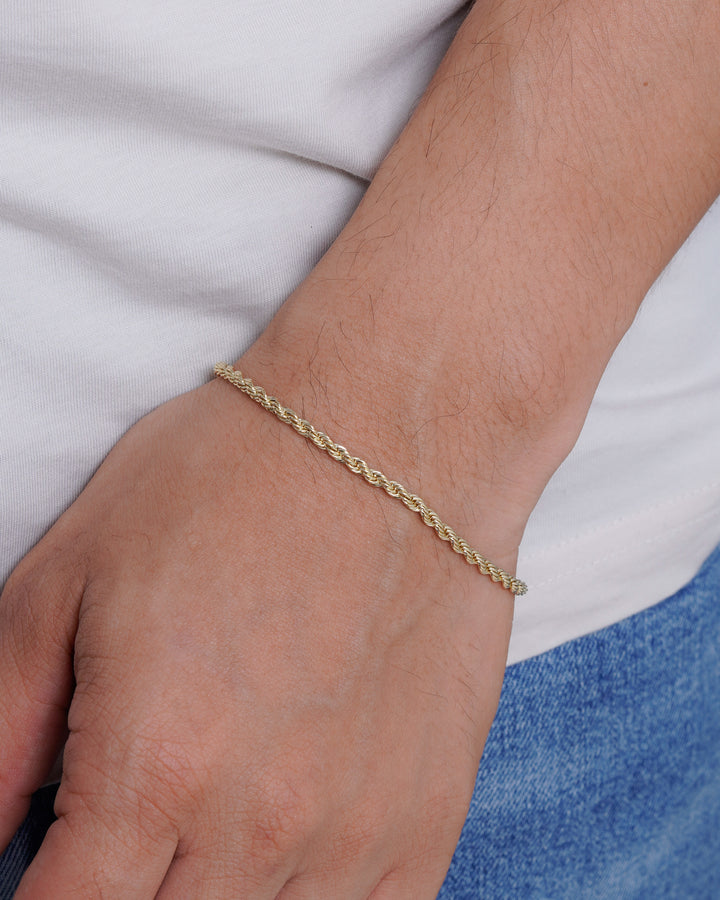 PULSERA LAZO ORO 3MM 20CM