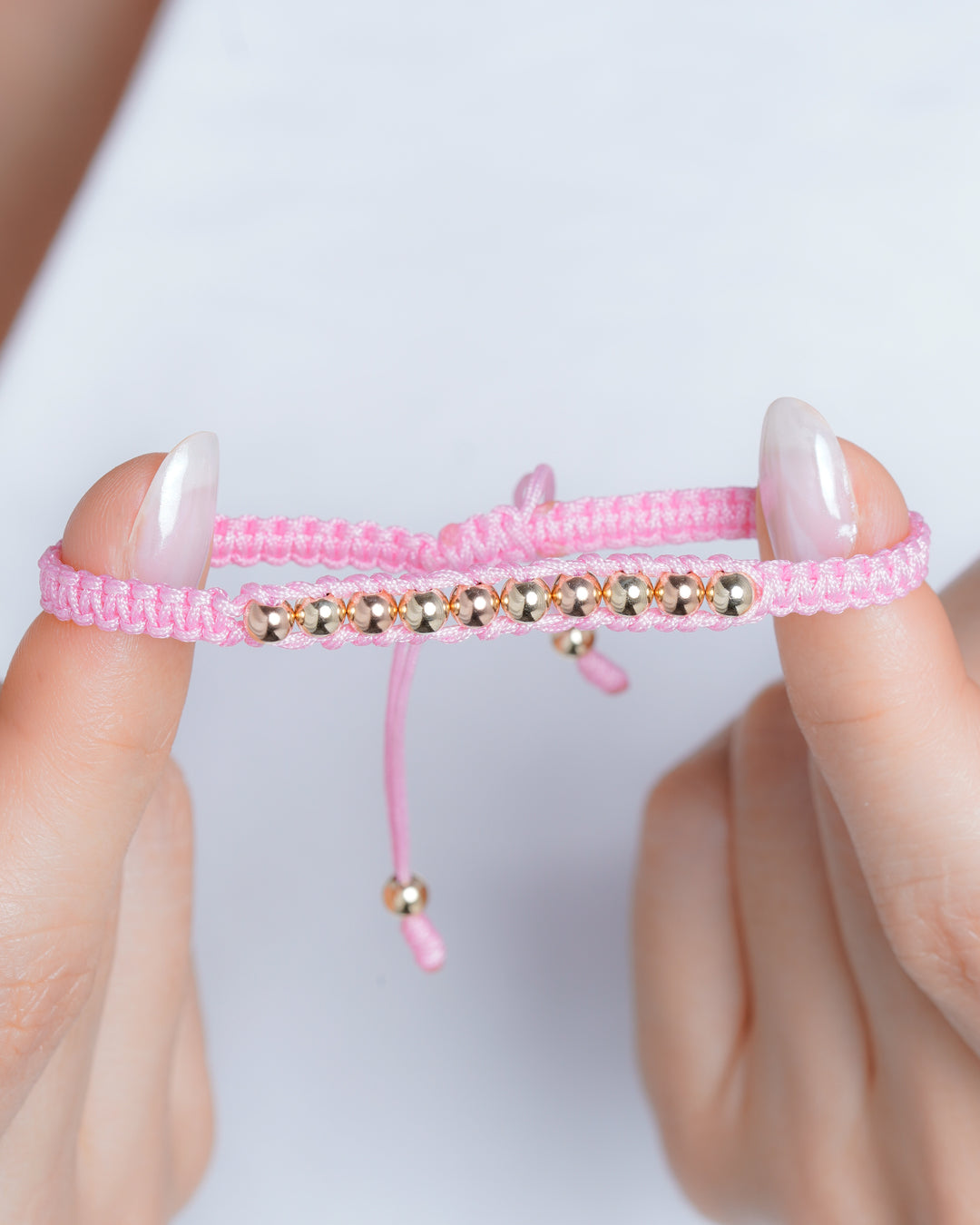 BRAZALETE AURA ROSA 4MM ROSADO-DORADO