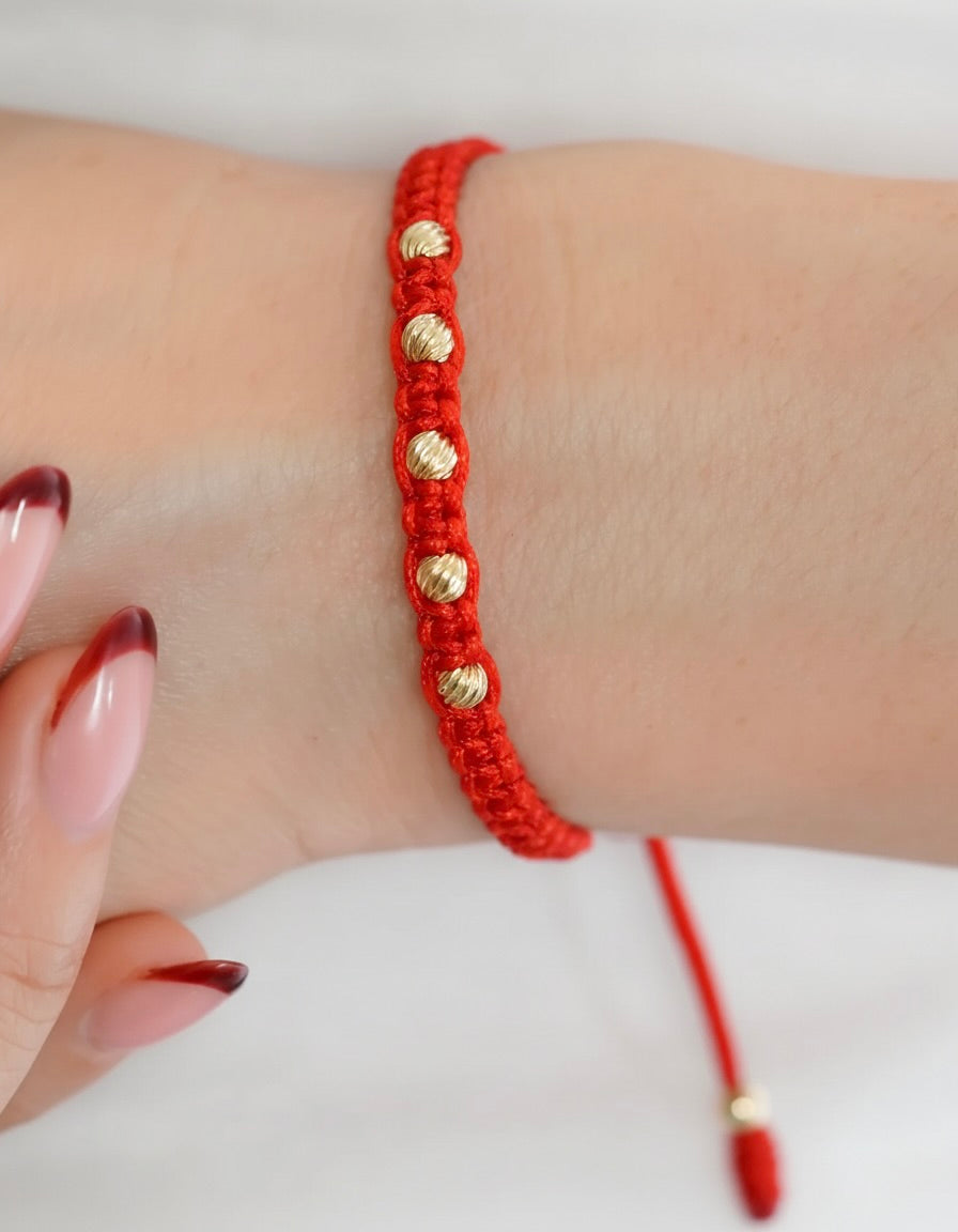 SET BRAZALETE ROYALE 4MM ROJO Y NEGRO