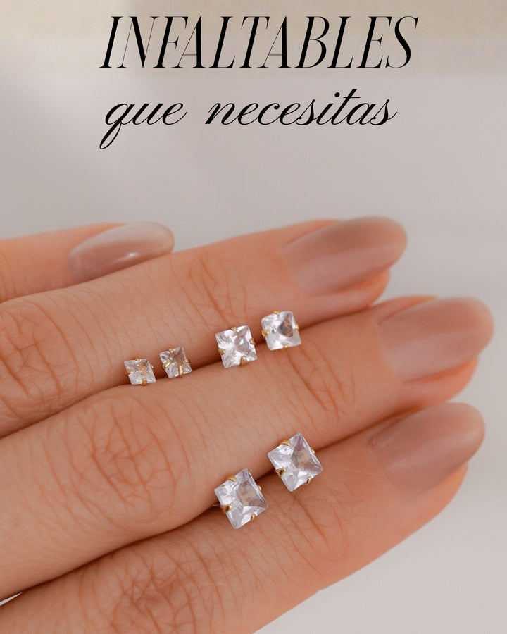 SET TOPOS ZIRCON CUADRADO CRISTAL