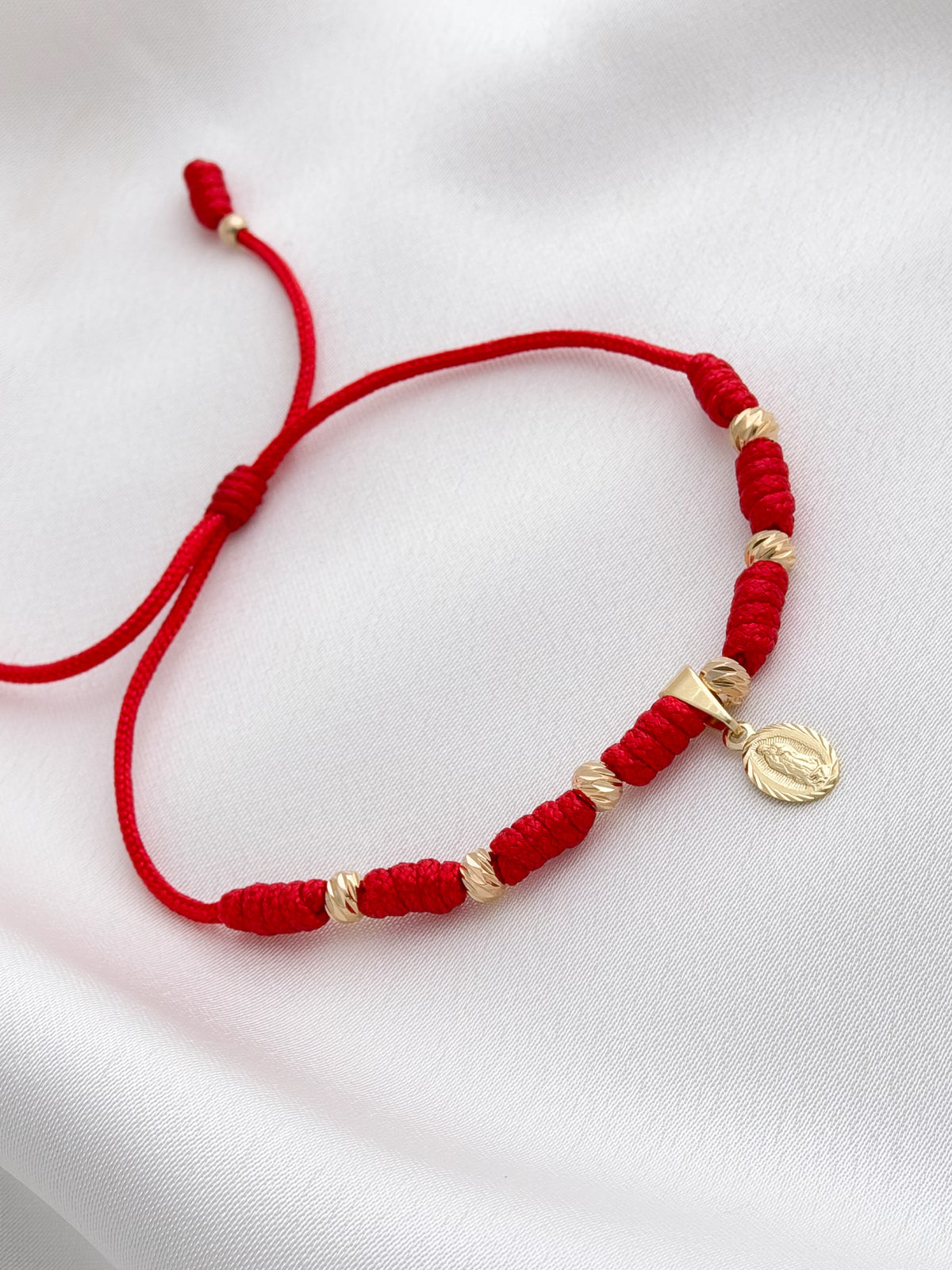 BRAZALETE 7 NUDOS PROTECCIÓN 4MM DIAMANTADO VIRGEN GUADALUPE