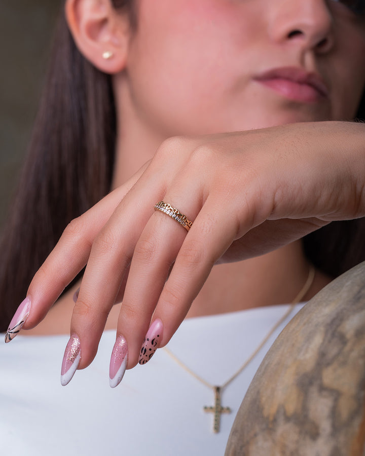 ANILLO TIPO GUCC SEGUIDO CRISTAL